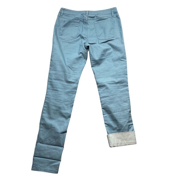 Prana 10/30 Ankle Blue Cotton‎ Blend Roll Cuff Pockets - Picture 6 of 6